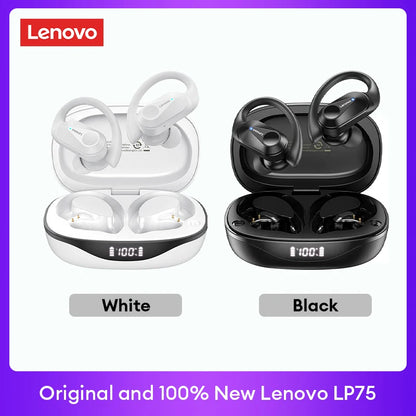 Original  LP75 TWS Bluetooth V5.3 Headphones Wireless LED Digital Display Earphones Noise Reduction Waterproof Headset New